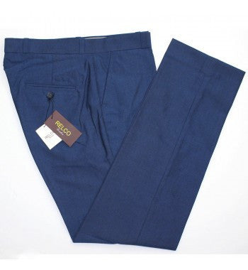 Relco Blue Tonic Sta Prest Trousers