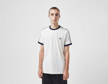 Load image into Gallery viewer, Fred Perry Snow White Taped Ringer T-shirt
